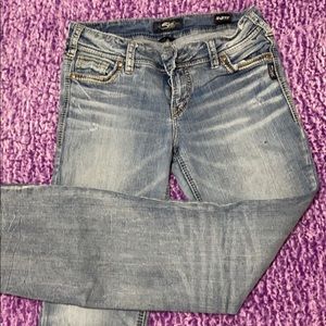 Silver Boot Cut Jeans